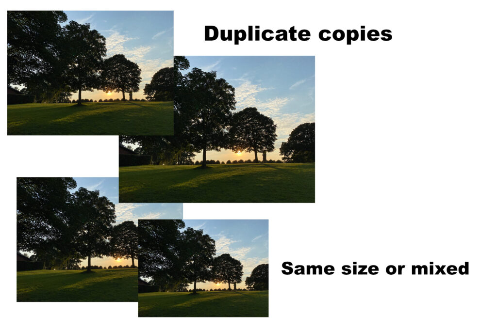 Image showing duplicated copies of a photo
